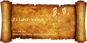 Zilahi Vazul névjegykártya